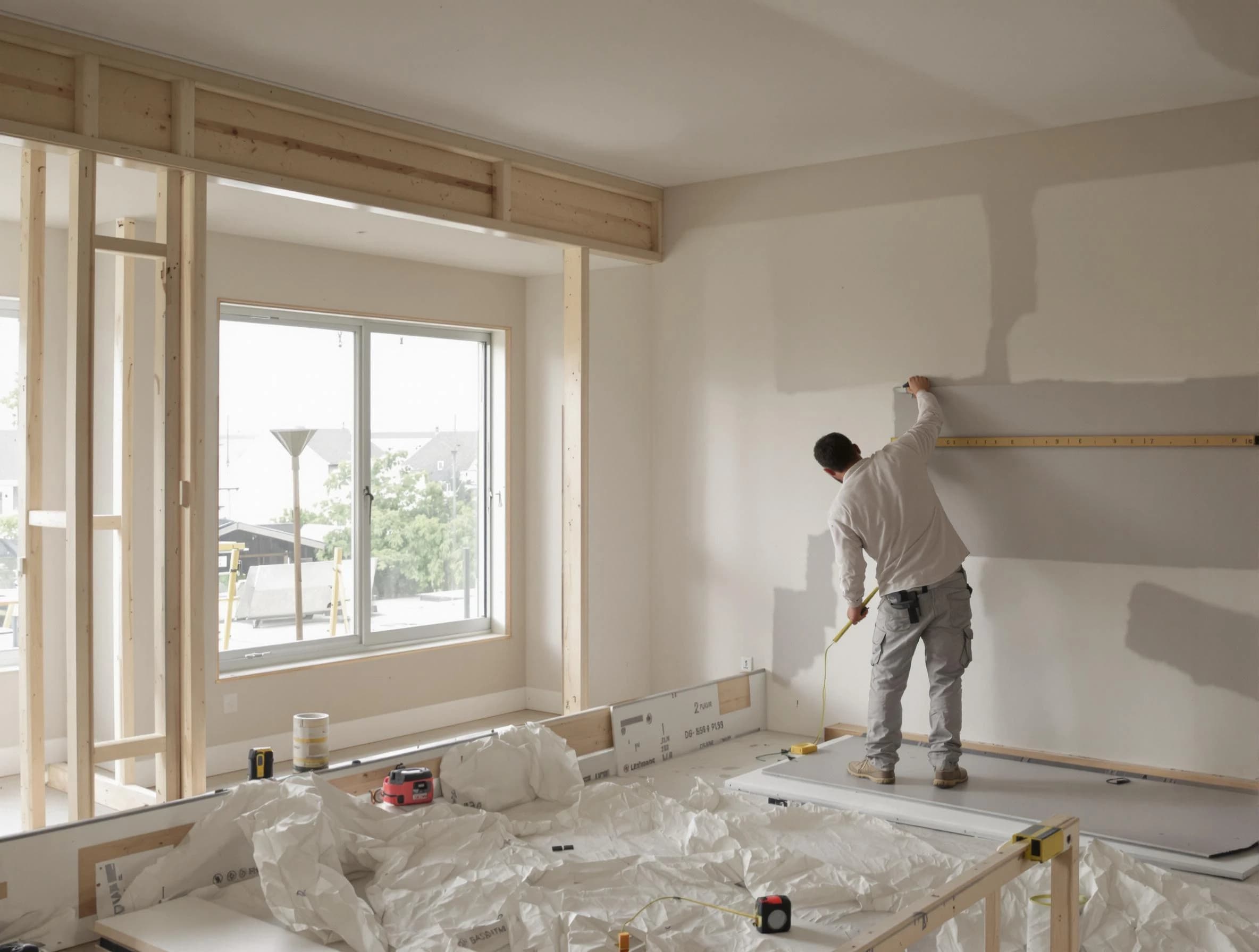 Brecksville House Painters installing new drywall in Brecksville, OH